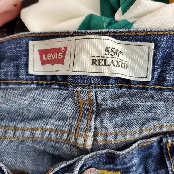 Levis 550 Boys Relaxed Fit Jeans Size 12 Husky W32 x L27 Blue Denim - Picture 7 of 9